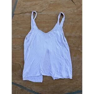 Lululemon Knit Tank Top White Tie Back Size S M